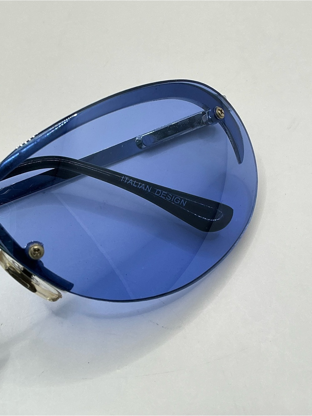 Rare 🇺🇸 Tommy Hilfiger Vintage Aviator Sunglasses With Blue Lenses - Picture 11 of 16